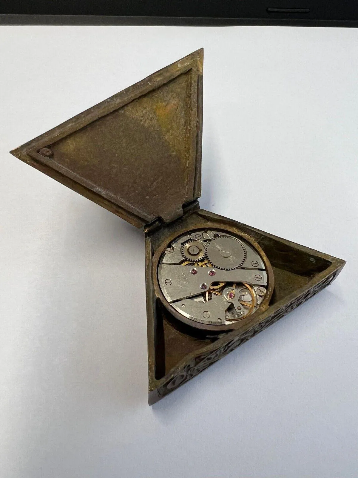 Masonic Pocket Watch Vintage Mechanical Triangular