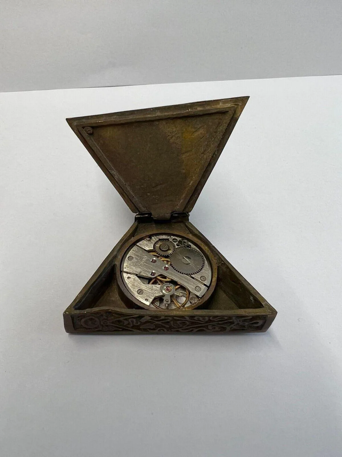 Masonic Pocket Watch Vintage Mechanical Triangular