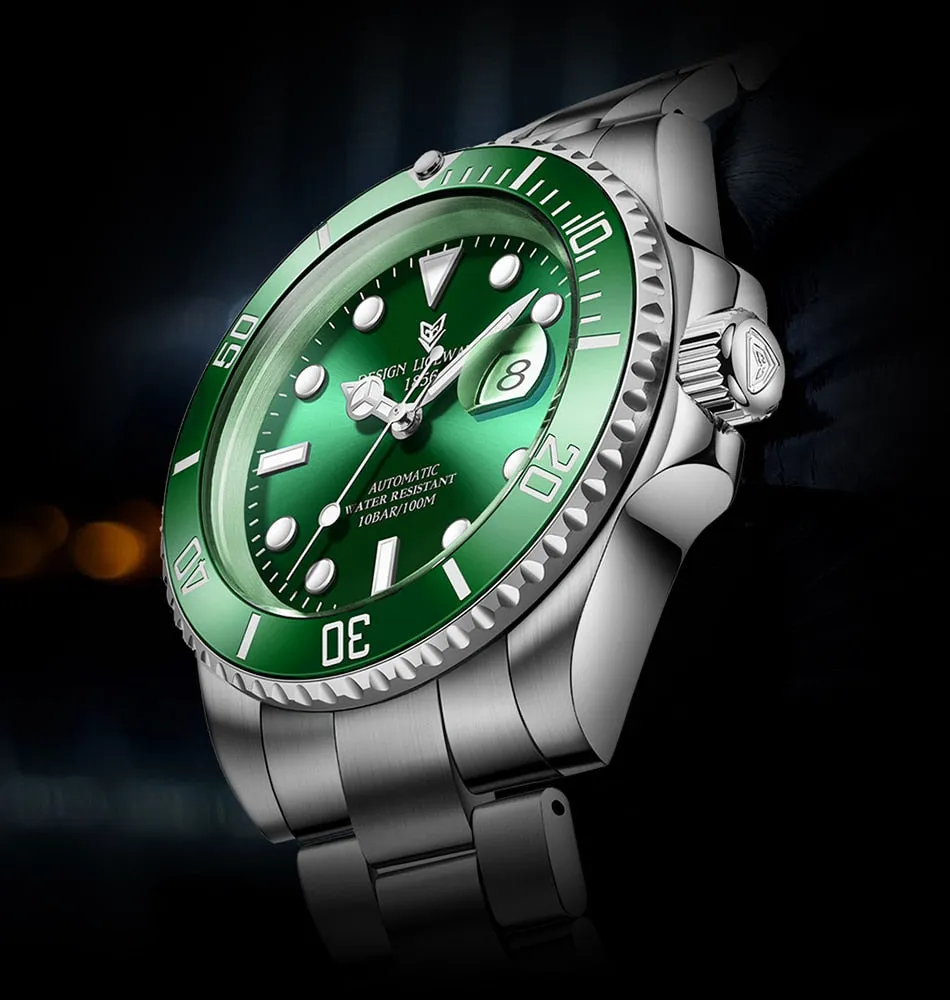 Mens Automatic Mechanical Clock Fashion Sport Diving Watch 100ATM Waterproof Luminous Watches