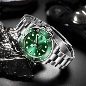 Mens Automatic Mechanical Clock Fashion Sport Diving Watch 100ATM Waterproof Luminous Watches