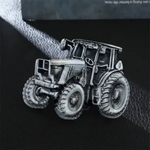 Men's DIY Country Tractor Buckle Leather Belt