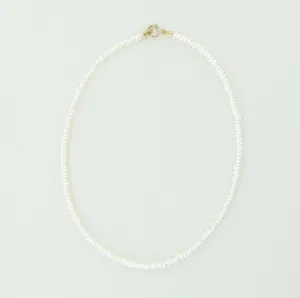 Minimalist Fresh Water Pearl Necklace, White
