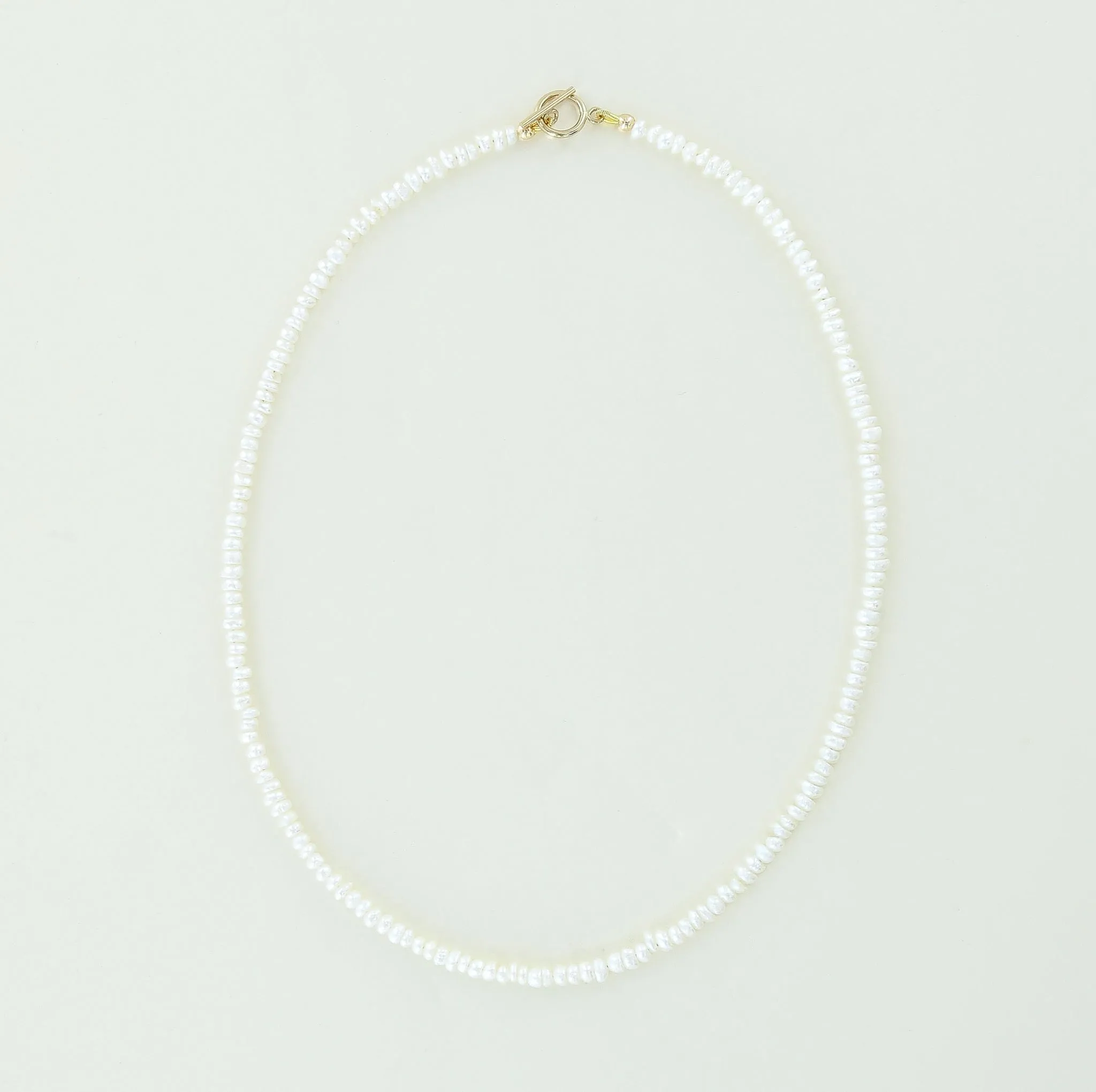 Minimalist Fresh Water Pearl Necklace, White