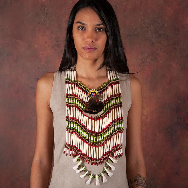 Multi-colored Maxi-Breastplate With Teeth