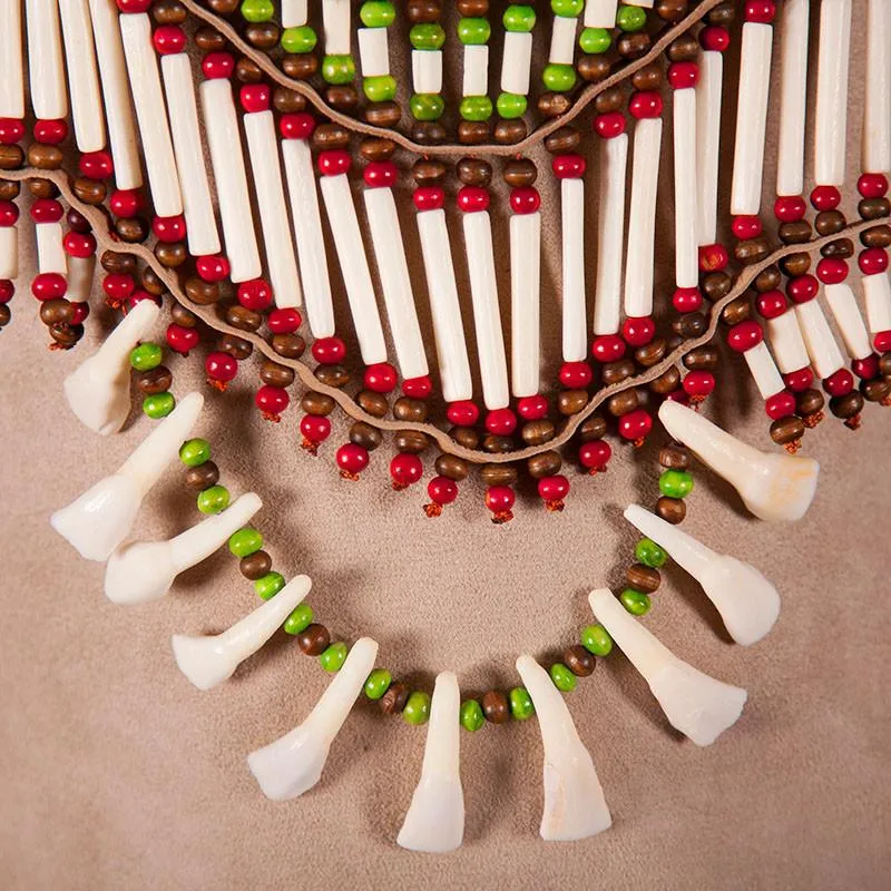 Multi-colored Maxi-Breastplate With Teeth
