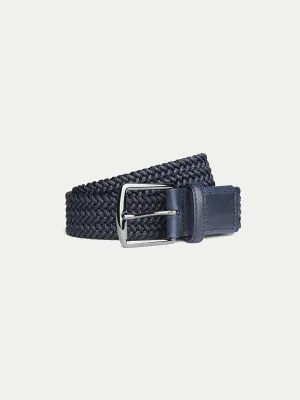 Navy Waxed Cotton Belt