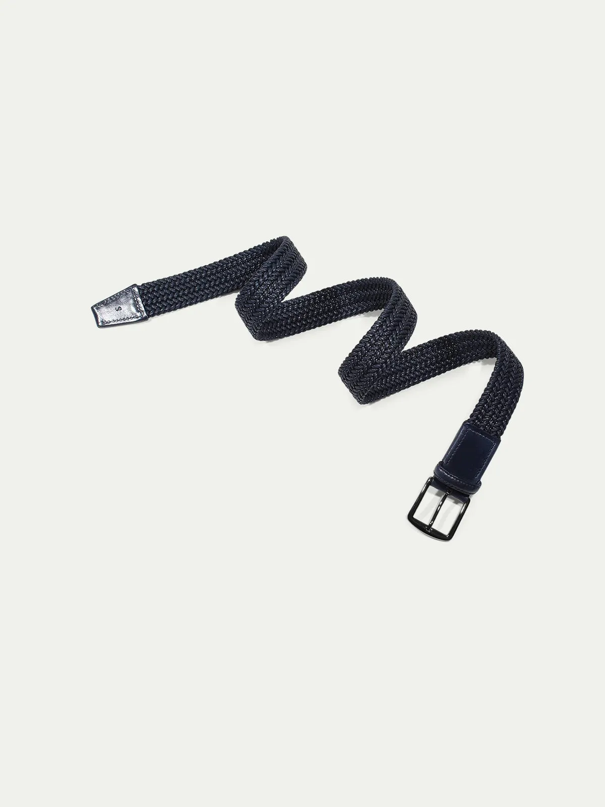 Navy Waxed Cotton Belt