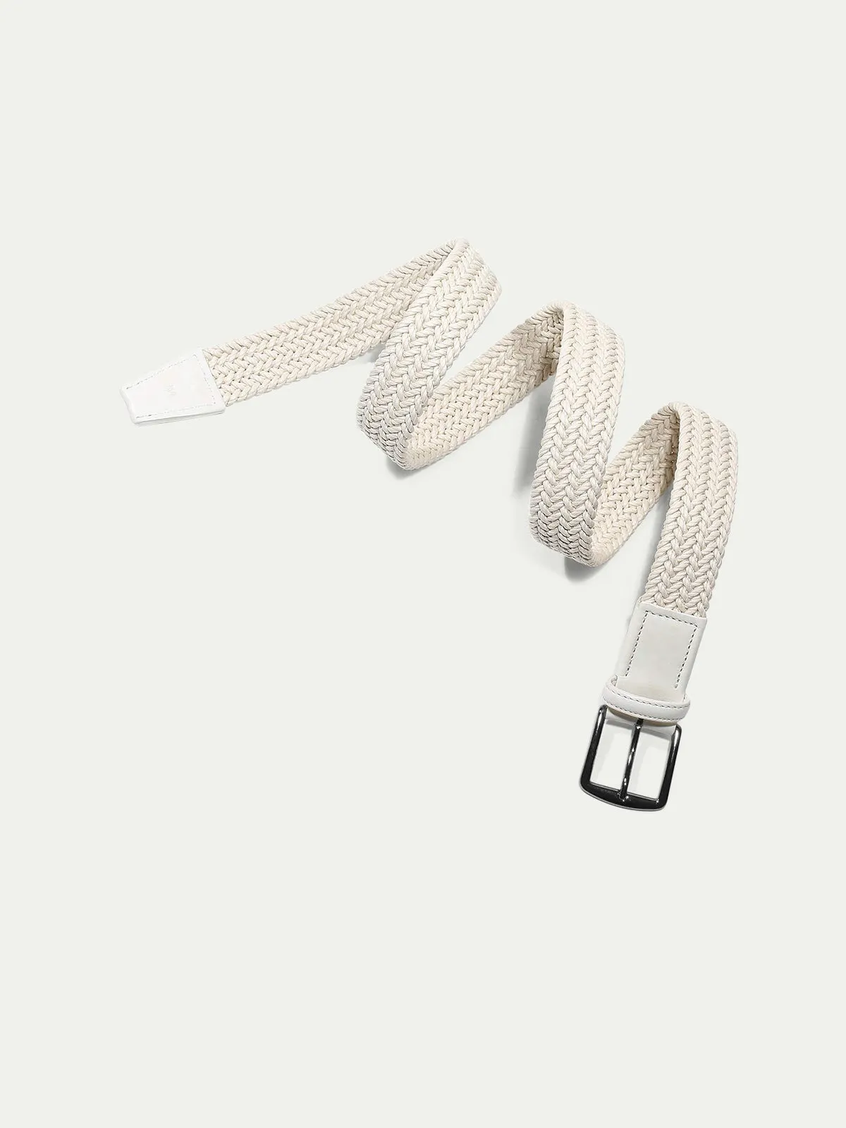 Off-white Waxed Cotton Belt