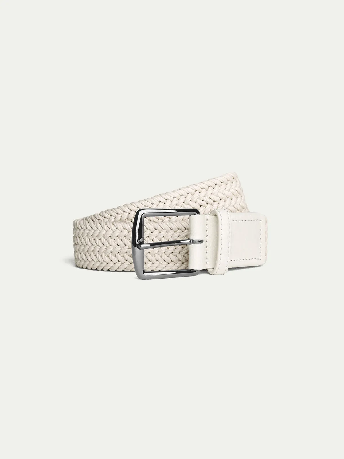 Off-white Waxed Cotton Belt