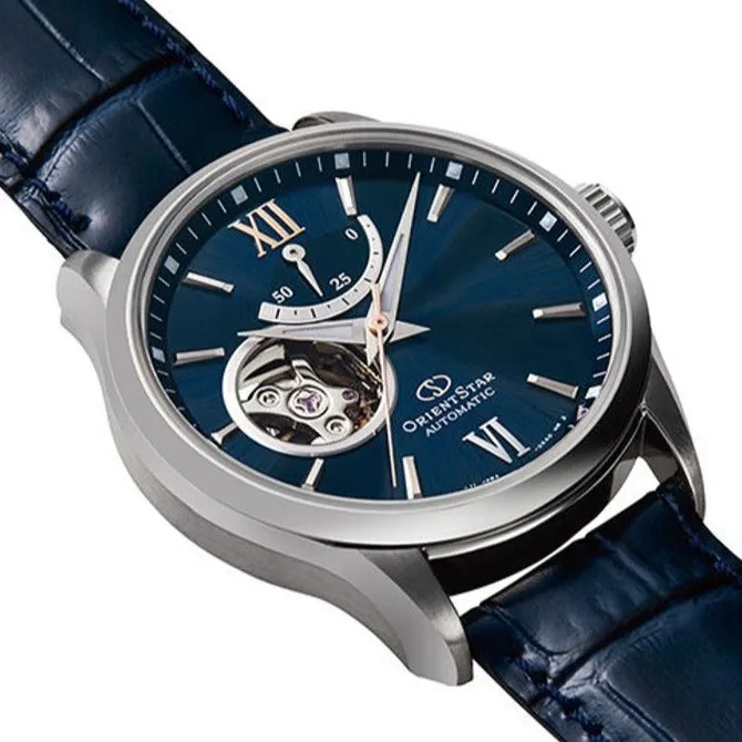 Orient Star Contemporary Open Heart Men's Blue Watch RE-AT0006L00B
