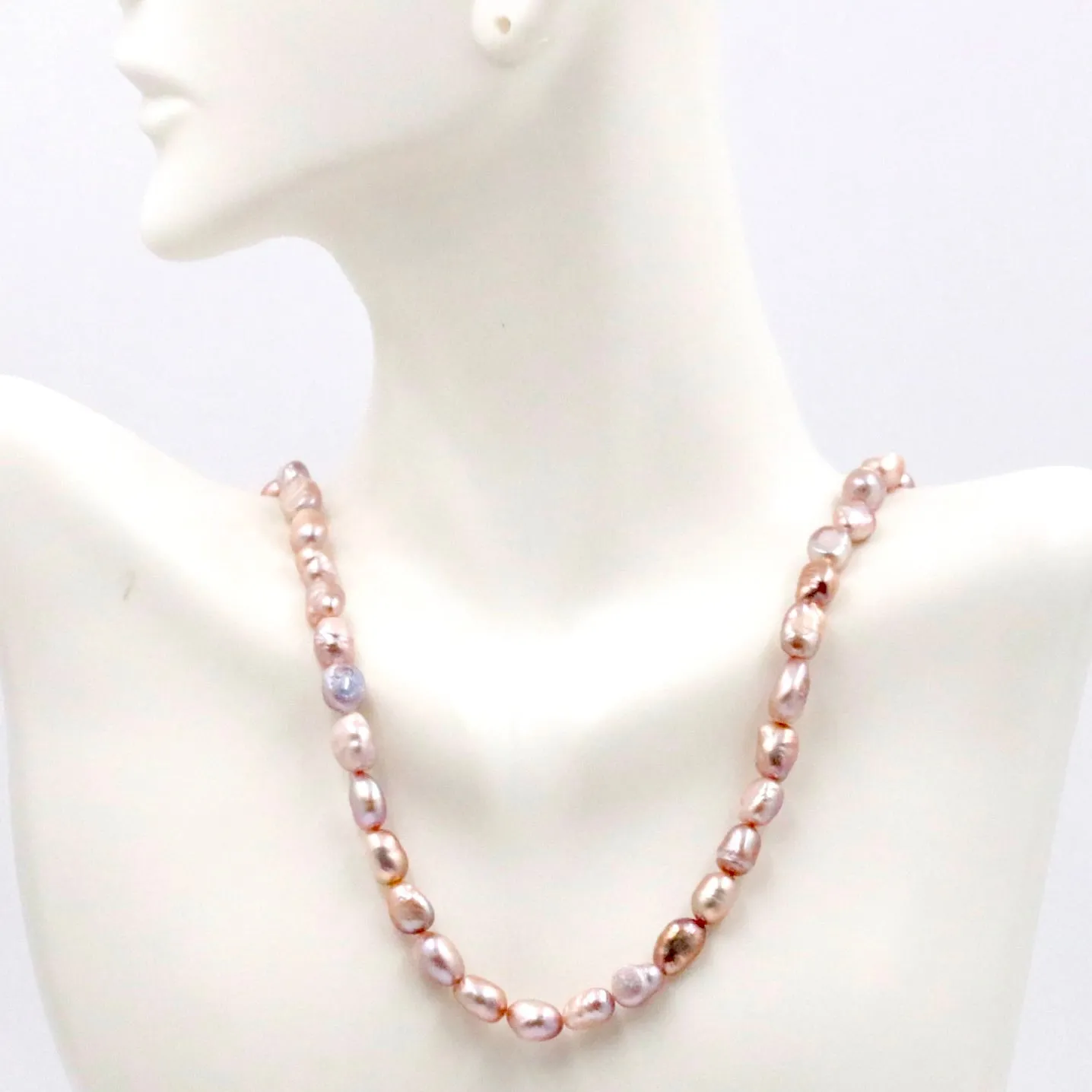 Pastel Violet Pearl Beads Cultured Pearl Unfinished Strand Beaded Pearl Strand Beaded Strand DIY Jewelry DIY Pearl Necklace 8x6mm SKU: 6143395