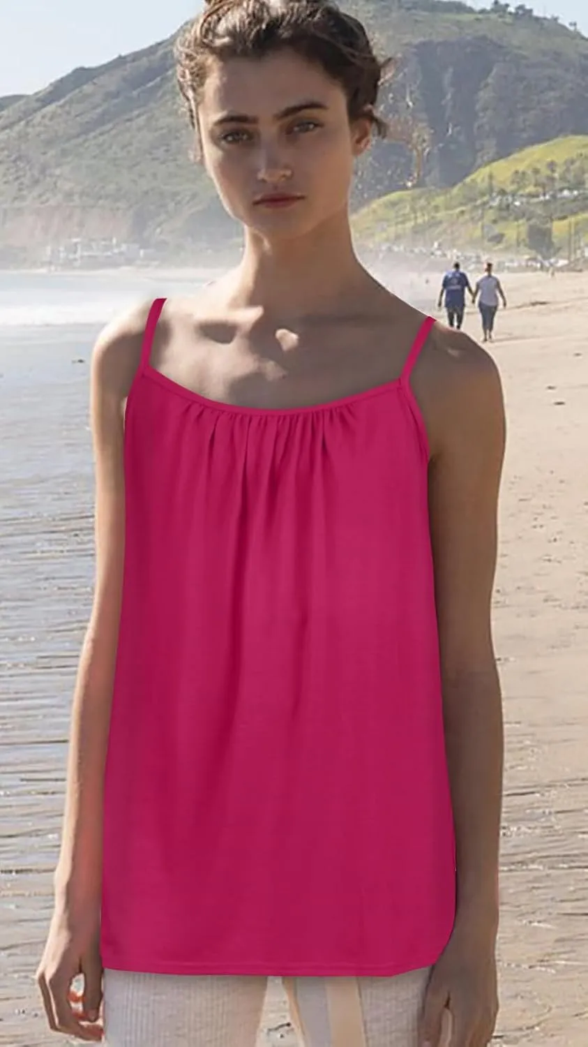 Plus Size Tank Top for Women Summer Casual Spaghetti Strap Camisole Loose Fit Sleeveless Tunic Blouses