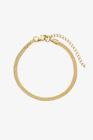 Porter Jewellery Hailey Snake Bracelet 3MM - Gold