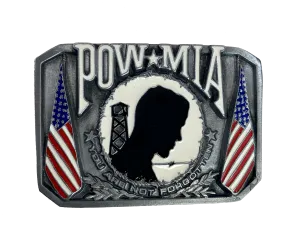 POW MIA Flag Belt Buckle
