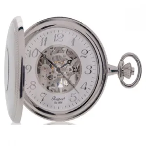 RAP Pocket Watch Half Hunter Silver Tone