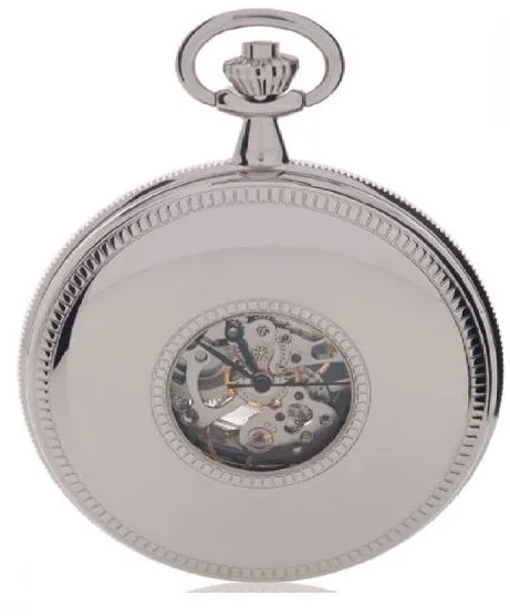 RAP Pocket Watch Half Hunter Silver Tone