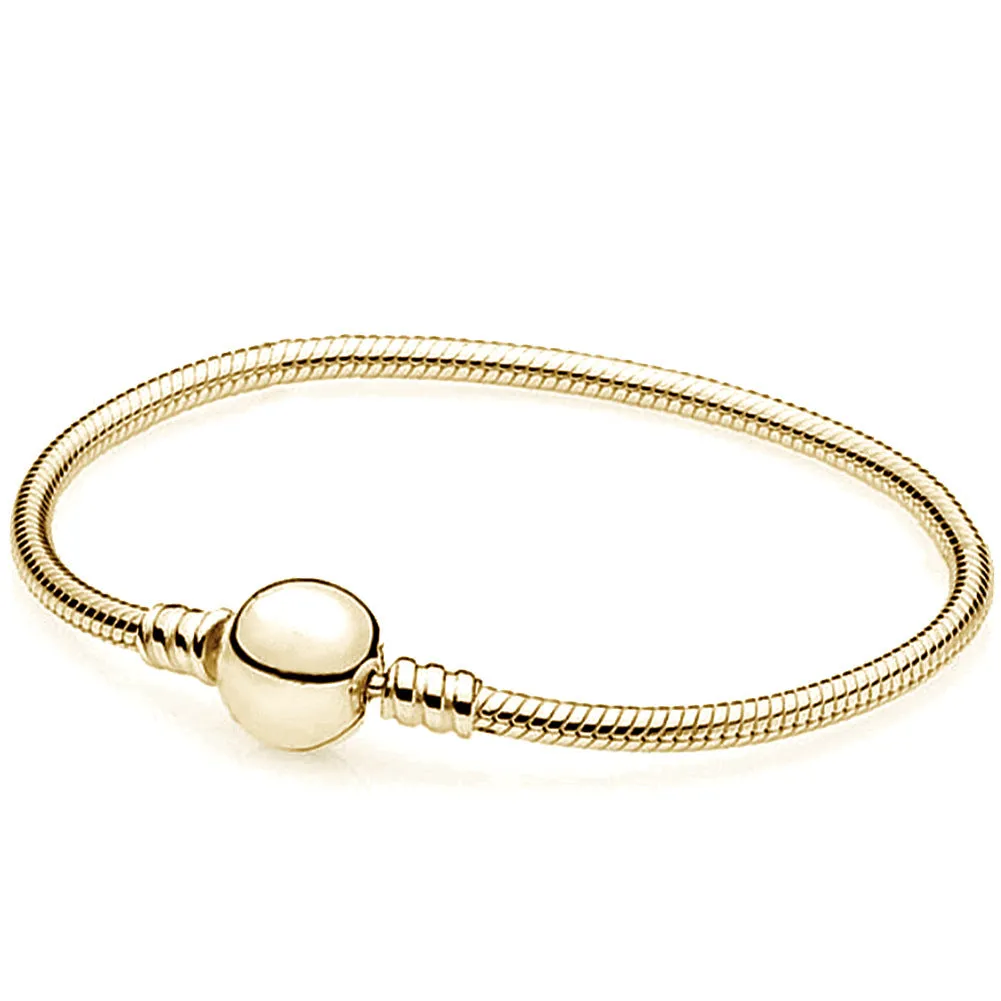Silver round snake bone bracelet