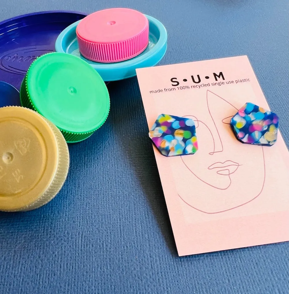 Single Use Multiverse Selma Studs - Confetti Blue