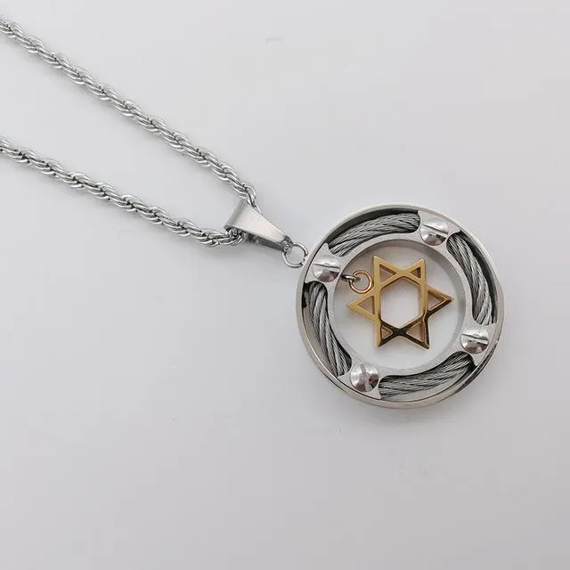 Star of David Charm Pendant Necklace