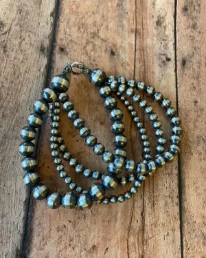 Sterling Silver 4 Strand Beaded Bracelet