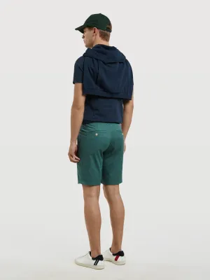Striped Slim Fit Bermuda in Garment Dye