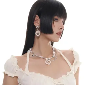 Sumi Heart Pearl Earrings