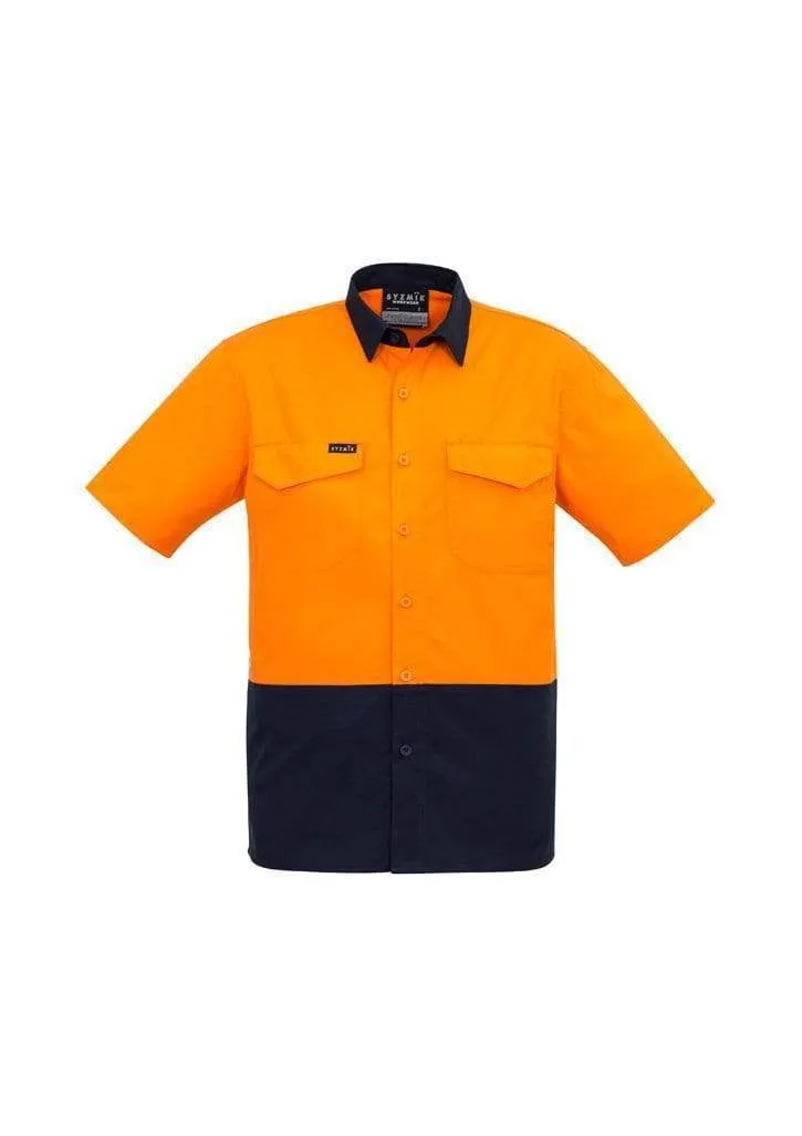 SYZMIK Men’s Rugged Cooling Hi-Vis Spliced S/S Shirt ZW815
