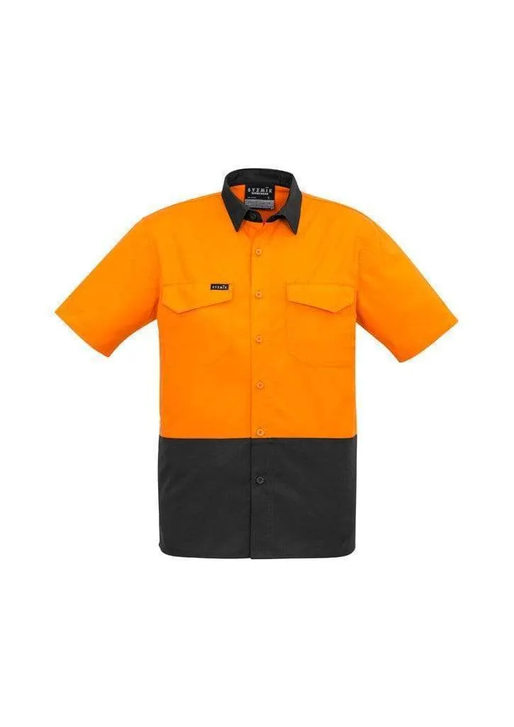 SYZMIK Men’s Rugged Cooling Hi-Vis Spliced S/S Shirt ZW815