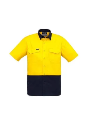 SYZMIK Men’s Rugged Cooling Hi-Vis Spliced S/S Shirt ZW815