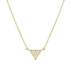 Triangle Diamond Pendant Necklace ♥