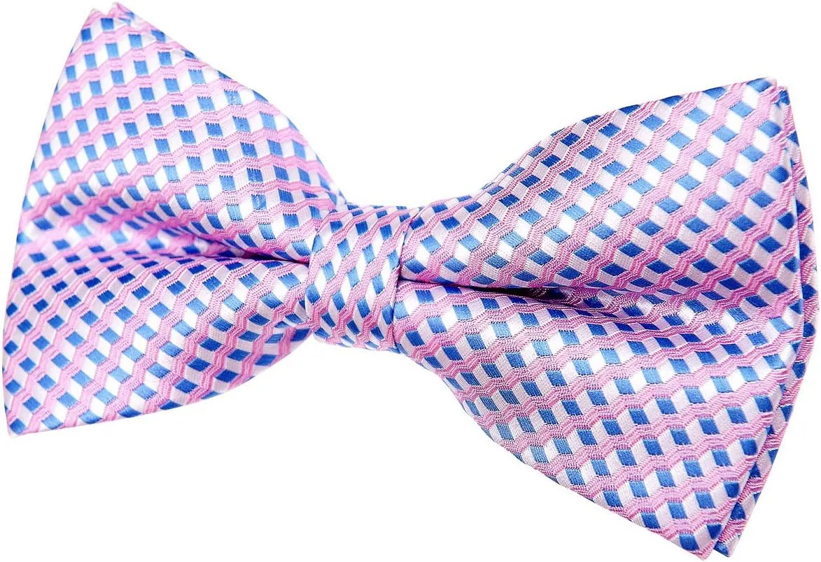 Vintage Three-Colour Polka Dots Woven Pre-tied Bow Tie (4.5")