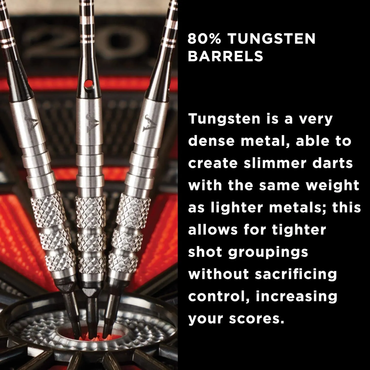 Viper Bully 80% Tungsten Soft Tip Darts with Storage/Travel Case, 18 Grams