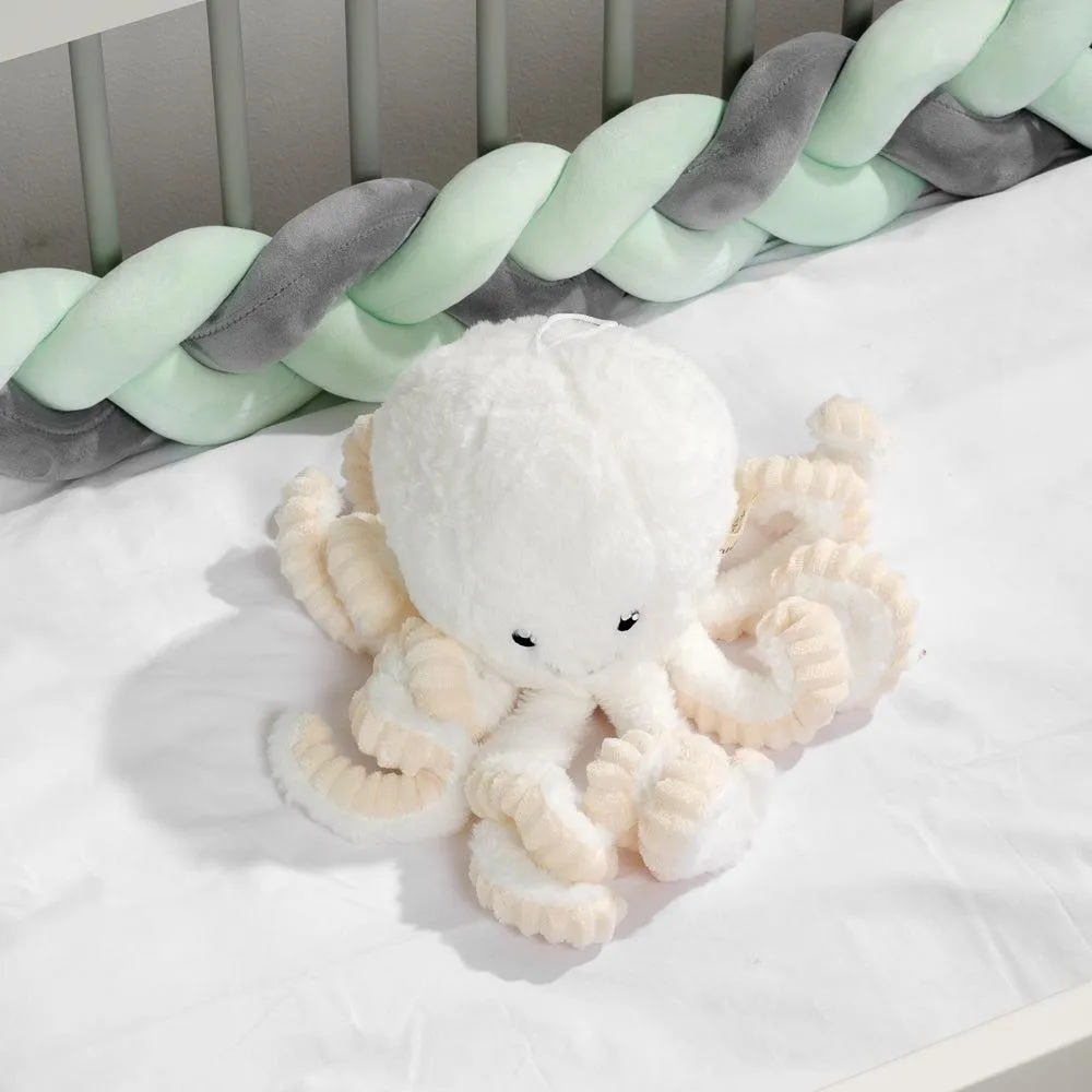 Woven Belt Cot Bumper - Grey & Mint