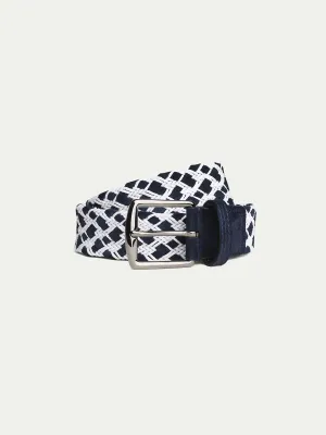 Woven Cotton-Suede Belt