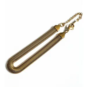 Yumie 18K 8mm Serpentine Snake Bone Bracelet